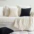 MIULEE Pack of 2 Velvet Pillow Covers Decorative Square Pillowcase Soft Solid Black Cushion Case for Sofa Bedroom Car 22 x 22 Inch 55 x 55 cm