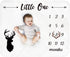 Baby Monthly Milestone Blanket Boy - Newborn Month Blanket Unisex Neutral Personalized Shower Gift Deer Antlers Nursery Decor Photography Background Prop with Frame Large 51''x40''
