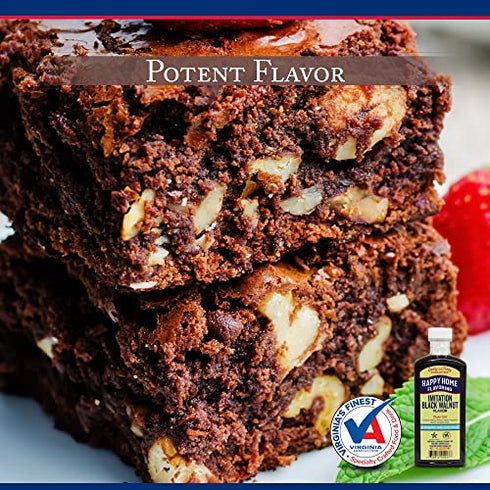 Happy Home Imitation Black Walnut Flavoring, Non-Alcoholic, Certified Kosher, 7 oz.