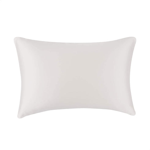 Amazon Basics 100% Mulberry Silk Sleep Set for Hair and Skin with Pillowcase, Eye-Mask and Travel Pouch - Dual Side 19 Momme Silk, Ivory, Standard, Sleep Set