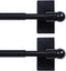 H.VERSAILTEX 2 Pack Magnetic Curtain Rods for Metal Doors Top and Bottom Multi-Use Adjustable Appliances for Iron and Steel Place, Petite Ball Ends, 16 to 28 Inch, 1/2 Inch Diameter, Black