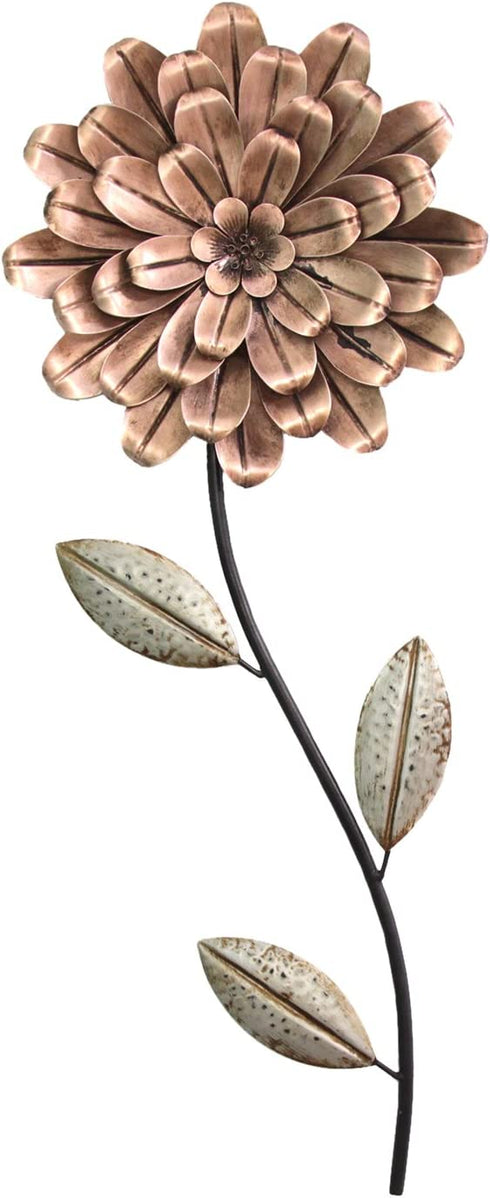 Stratton Home Décor S11554 Romantic Flower Stem Wall Décor, 8.66 W X 0.98 D X 21.46 H, Gold