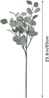Artificial Eucalyptus Stems Leaves 6 Pcs Straight Silver Dollar Eucalyptus Leaf Silk Greenery Bushes Plastic Plants Floral Faux Greenery Stems for Party Wedding Home Decor(Grey Green)