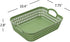Yesdate Plastic Storage Basket Tray, Desktop Basket Tray, 6 Packs (3 Green, 3 White), F