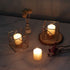 Lovcoala Set of 2 Gold Metal Geometric Tea Light Candle Holder for Tables Decor Living Romm Bathroom Decorations, Tealight Candle Holder for Wedding, Home Decoration, Events and Party