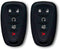 Autobase Silicone Key Fob Cover for Chevy Malibu Camaro Trax Traverse Trailblazer Sonic Blazer Cruze Volt Equinox Spark | Car Accessory for Chevrolet | Key Protection Case 2 Pcs (Black)