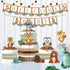 Ola Memoirs Woodland Animals Baby Shower Decorations for Boy or Girl, Gender Neutral Party Supplies Kit- Welcome Baby Banner, Forest Creatures Cut Out, Woodland Balloons, Pompoms, Leaves, Lanterns