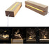 SYWAN 2Pack 6 inch Wood Rectangle Display Pedestal,Wooden Rectangle Led Lights Display Base for Acrylic and Plexiglass,Wood Night LED Light Lamp Base