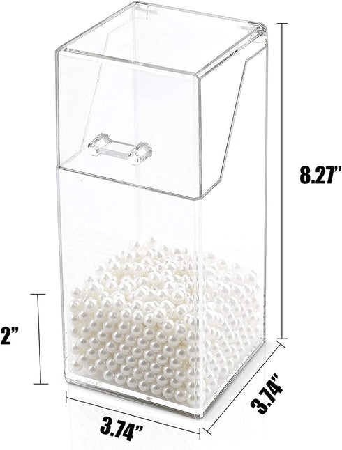 InnSweet Makeup Brush Holder Organizer, Dustproof Cosmetics Brush Storage with White Pearls