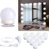 Hollywood Style Led Vanity Mirror Lights Kit with 10 Dimmable Light Bulbs for Makeup Dressing Table and Power Supply Plug in Lighting Fixture Strip, Vanity Mirror Light, White (No Mirror Included)