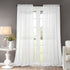 Dreaming Casa Solid Sheer Curtains Draperies White Rod Pocket 2 Panels 42" W x 63" L