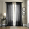 Dreaming Casa Solid Sheer Curtains Living Room Black Rod Pocket Voile Draperies Window Treatment 2 Panels 84 inches Long, 52" W x 84" L