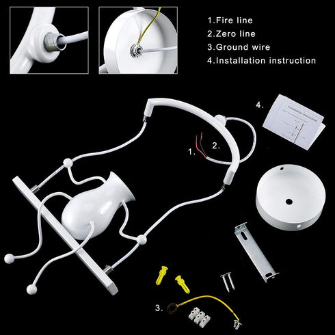 KAWELL Humanoid Creative Wall Light Adjustable Swing Metal Bedside Wall Lamp Modern Decor Wall Sconces Lighting Cartoon Doll Gift Wall Lamps LED Wall Light Fixtures Max 60W E26 White
