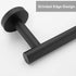 Matte Black Paper Towel Holder,Under Kitchen Cabinet Towel Paper Rack,Wall Mounted Round SUS304 Stainless Steel Dispenser for Bathroom Kitchen Tissue Towel Roll,11 inch