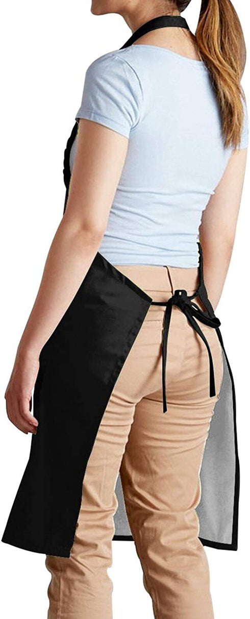 MSGUIDE Cute Black Cat Apron for Women with Pockets Adjustable Bib Apron Waterproof Home Kitchen Cooking Baking Gardening Apron