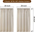 Valea Home Linen Kitchen Curtains 36 Inch Length Rustic Farmhouse Crude Short Cafe Curtains Rod Pocket Tiers for Small Window Bathroom Basement, Natural, 2 Panels