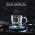 Espresso Shot Glass 3-Ounce Triple Pitcher Barista Double Spouts With Pouring Handle (2 Pack)
