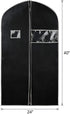 Syeeiex 40-Inch Suit Bag Garment Bags for Hanging Clothes (Set of 5) Mens Suit Covers, Suit Bags for Closet Storage with Clear Window for Men, Suits, Coats, Black & Grey