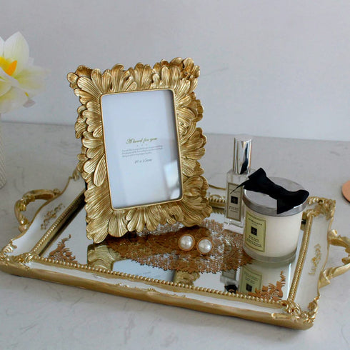 Vintage Picture Frames 4x6 Silver Picture Frame Photo with Glass Front Antique Frame with Leaf Funky Photo Frames Artwork Picture Frame for Tabletop Wall Hanging Wall Frames