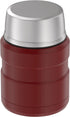 THERMOS Stainless King Vacuum-Insulated Food Jar with Spoon, 16 Ounce, Rustic Red