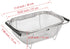 HOJKMA Over the Sink Colander, 4 Quarts Stainless Steel Expandable Oval Strainer Basket Colander with Rubber Grip Handles Fine Mesh Colander for Kitchen Sink, Strain, Drain, Rinse Fruits, Vegetables