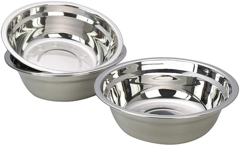 Zerdyne 4-Pack Small Kitchen Salad Bowls, Stainless Steel Prep Metal Mixing Bowls