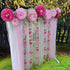 Mybbshower Gold Pink 3D Paper Heart Crown Garland Girl Princess Birthday Party Nursery Room Decor Balloon Tail Pack of 5