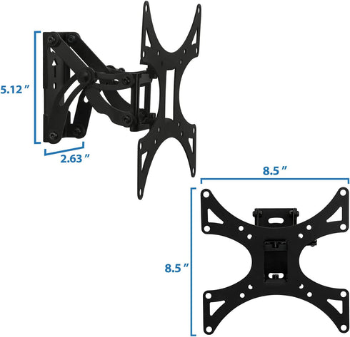 Mount-It! Full-Motion TV Wall Mount |Tilting, Swiveling, Articulating Display Mounting Bracket for 23" to 42" Flat Screen Panels With Up To 200x200 VESA Pattern,66 lb Capacity