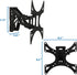 Mount-It! Full-Motion TV Wall Mount |Tilting, Swiveling, Articulating Display Mounting Bracket for 23" to 42" Flat Screen Panels With Up To 200x200 VESA Pattern,66 lb Capacity