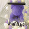 Qivange Rose Bear Rose Teddy Bear Best Gift for Valentines Day, Anniversary, Birthdays & Bridal Showers 10 inch (Purple)