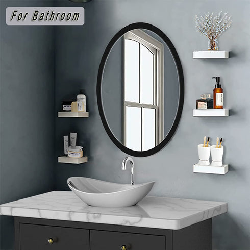 HAO ALWAYS DO BETTER Small Floating Shelf Wall Mounted Mini Hanging Display Shelves for Bathroom Livingroom Bedroom,Set of 5 White
