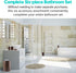 Papillon Bathroom Accessories Set-6 Piece Plastic Gift Set Toothbrush Holder,Toothbrush Cup,Soap Dispenser,Soap Dish,Toilet Brush Holder,Trash Can,Tumbler Straw Set Bathroom (Coffee)