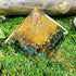 Opulent Crystals - Attract Abundance ORGONITE Pyramid - Green Aventurine - Tigers Eye - Citrine- Clear Quartz Energy Point Reiki Charged Crown Chakra Healing Meditation