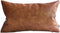 Kdays Thick Brown Faux Leather Lumbar Pillow Cover Cognac Leather Decorative Throw Pillow Case Farmhouse Rectangular Sofa Couch Cushion Covers Modern Minimalist Vegan Pillow Cover 12x20 Inches