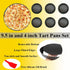 8 Pack Tart Pan 9.5 Inch & 4 Inch Mini Tart Pans Removable Bottom Quiche Pan Non-Stick Deep Baking Dish Pie Pan Heavy Duty Carbon Steel for Mousse Cakes, Dessert Baking- 1 Silicone Oil Brush
