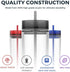 Maars Drinkware Double Wall Insulated Skinny Acrylic Tumblers with Straw and Lid, 16 oz. (4 pack, Clear)