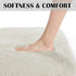 Suchtale Large Bathroom Rug Extra Soft and Absorbent Shaggy Bathroom Mat Machine Washable Microfiber Bath Mat for Bathroom Non Slip Bath Mat Bathroom Floor Mats Rubber Back (24 x 40 Ivory)