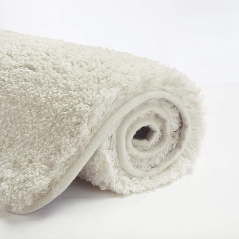 Suchtale Large Bathroom Rug Extra Soft and Absorbent Shaggy Bathroom Mat Machine Washable Microfiber Bath Mat for Bathroom Non Slip Bath Mat Bathroom Floor Mats Rubber Back (24 x 40 Ivory)