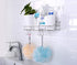 TESOT Adhesive Bathroom Shelf Organizer Shower Caddy Kitchen Storage Rack Wall Mounted No Drilling SUS304 Stainless Steel - 2 Pack