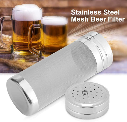 Beer Dry Hopper Filter, 300 Micron Stainless Steel Mesh Hop Spider Homebrew Hop Filter Beer Brewing Tea Kettle Brew Filter Strainer Bar Accessories