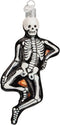 Old World Christmas Halloween Decorations Glass Blown Ornaments for Christmas Tree Mr. Bones, 26066