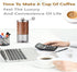 Manual Coffee Grinder-YIUYIUPI Stainless Steel Grinder is Easy to Carry and Coffee Powder of the Thickness can be Adjusted, Suitable for Office, Home Kitchen and Camping (Reddish brown)