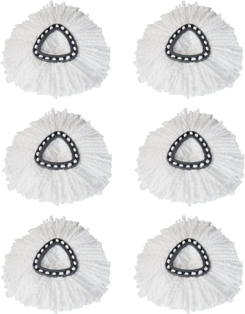 GIB cleaningtool 6 Packs Replacement Mop Head Microfiber Spin Mop Refill for EasyWring Mop Easy Cleaning Mop Head Replacement