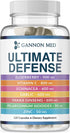 Gannon Med Ultimate Defense Immunity Vitamins for Adults and Kids — Immune Defense Capsules with Elderberry, Vitamin C, Echinacea, Garlic, Panax Ginseng and Zinc — 120 Caps