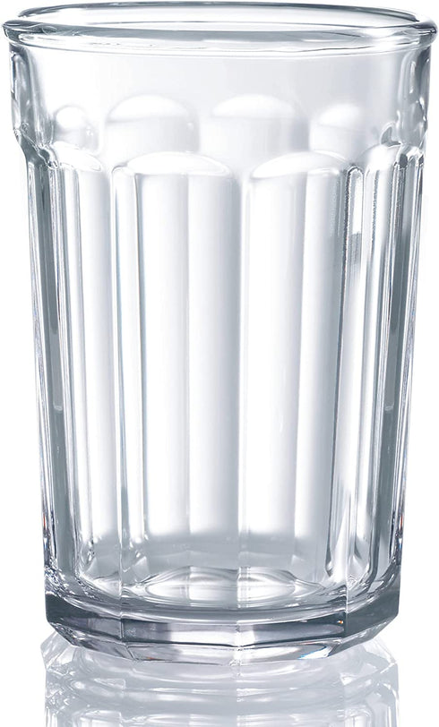 Luminarc Working 21-Ounce Storage Jar/Cooler with Lids, Set of 4 Tumbler Glasses, Clear