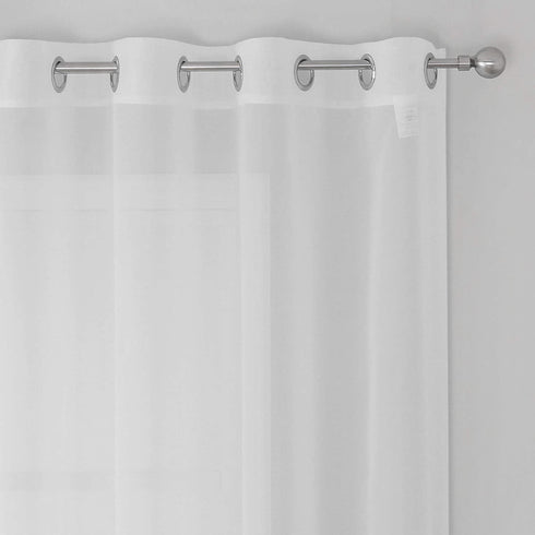 Pure White Sheer Curtain Panels 63 inches Long - 2 Panels Top Grade Gauze Grommet Solid Texture Soft Voile Window Drapes for Bedroom Living Room(38 Wide x 63-inch Length)