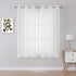 Pure White Sheer Curtain Panels 63 inches Long - 2 Panels Top Grade Gauze Grommet Solid Texture Soft Voile Window Drapes for Bedroom Living Room(38 Wide x 63-inch Length)
