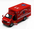 ?? KiNSMART Rescue Team Ambulance 5" Die Cast Metal Cabin w/ Pullback Action ??