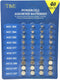 40 Piece Powercell Assorted Batteries for Watches Games Calculators Radios Cameras Remote Controls Childrens Toys Alarms