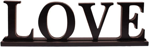 Wooden LOVE Sign Home Decor Table Top Sign Freestanding Decorative Wood Cutout Letter Valentine's Day Love Tableotp Decor Wedding Decor